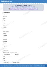 Đề thi học kì 1 Tiếng Anh 5 Explore Our World - Đề số 5